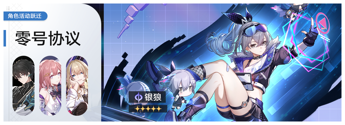 「零号协议」：限定5星角色「银狼（虚无•量子）」概率UP